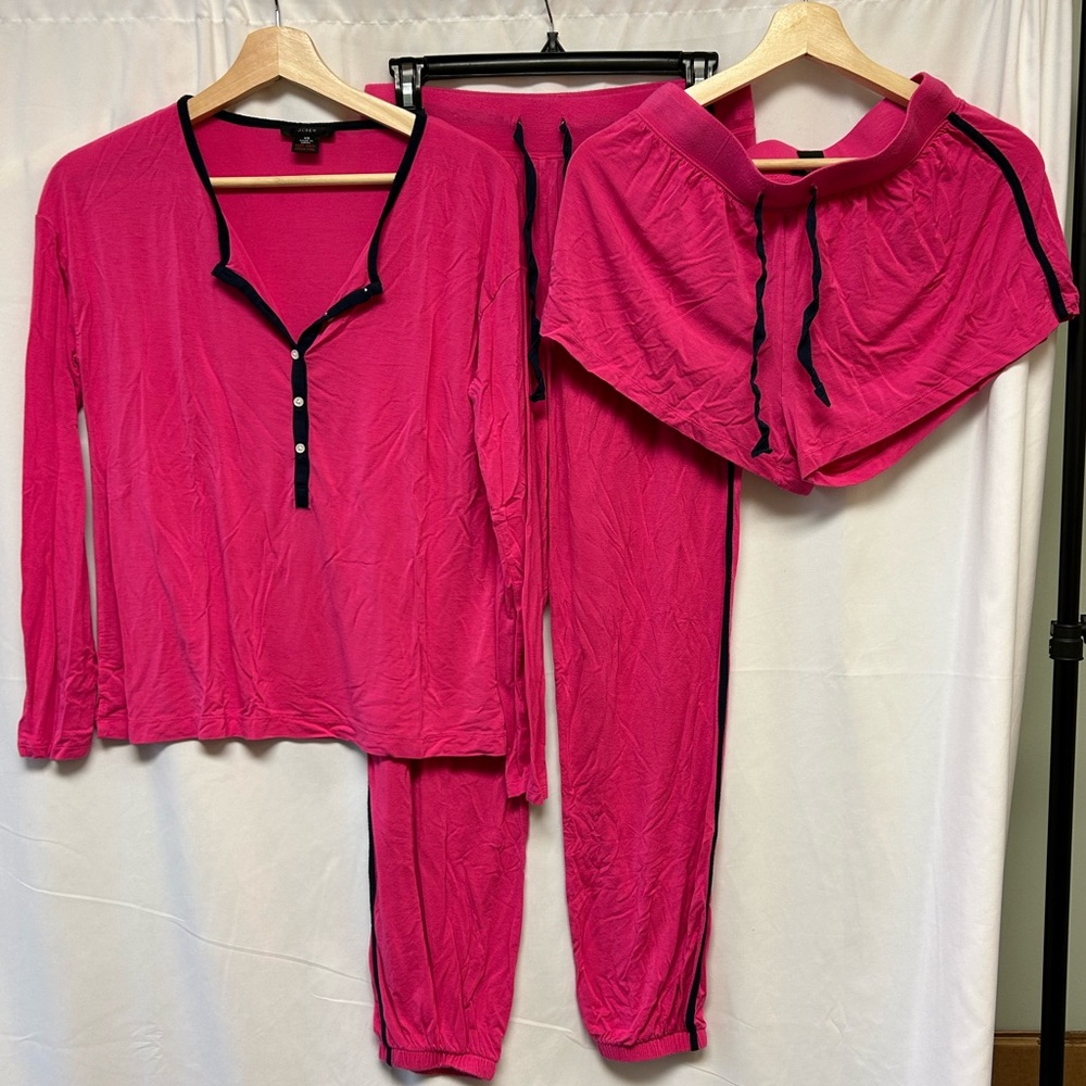 J. Crew 3 piece pajama set